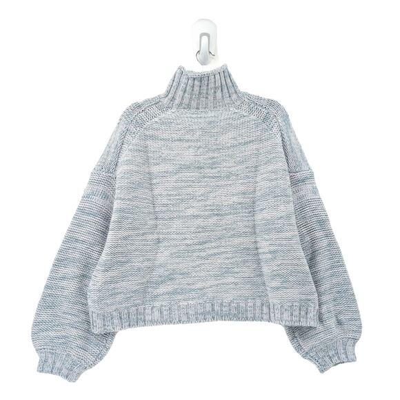 Alex Mill Women XL Abigail Sweater Arctic Blue Turtleneck Knit Wool Cashmere NEW - Picture 6 of 7